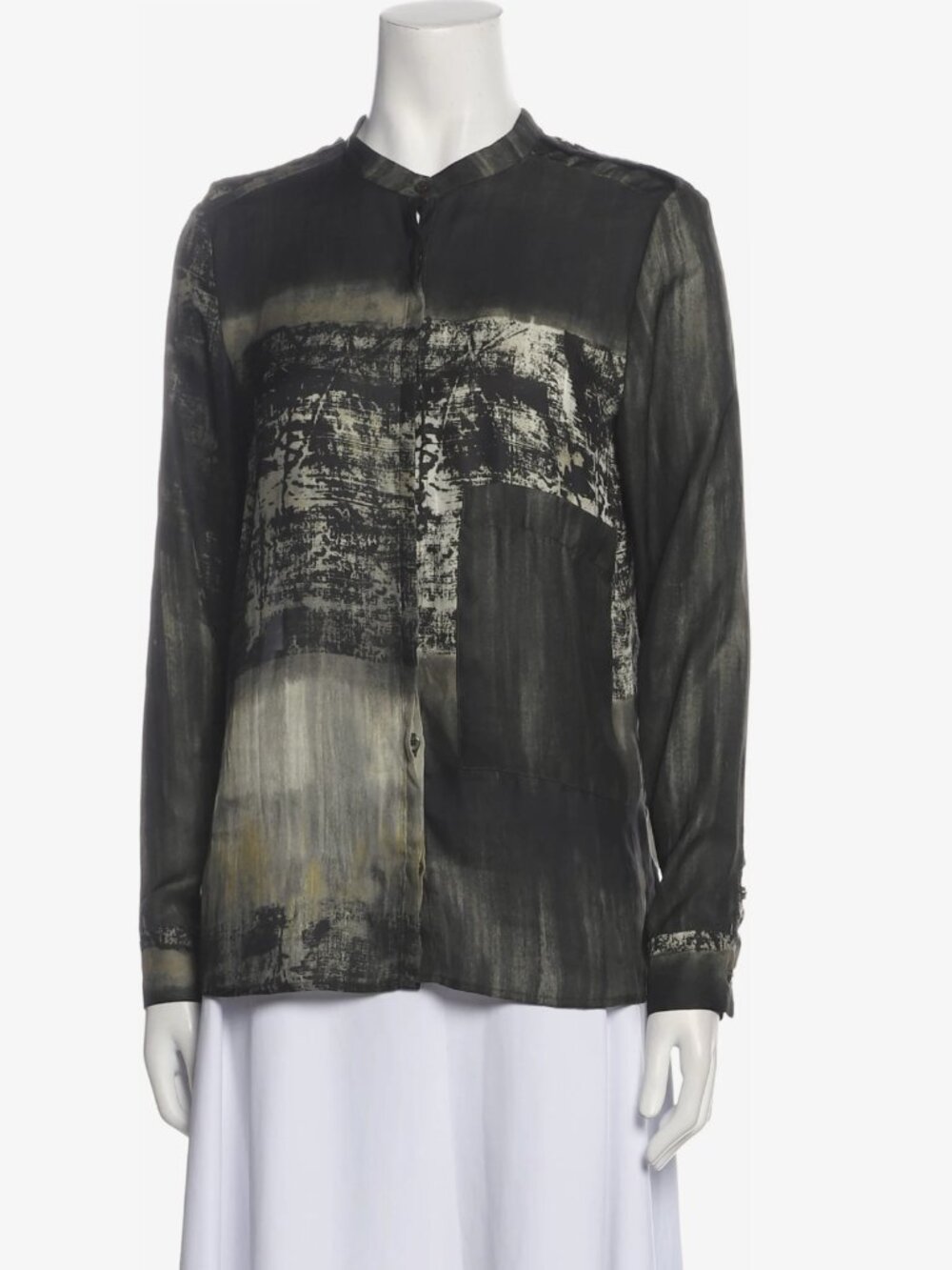 Hôtel Particulier Abstract Print Silk Blouse - Picture 1 of 7